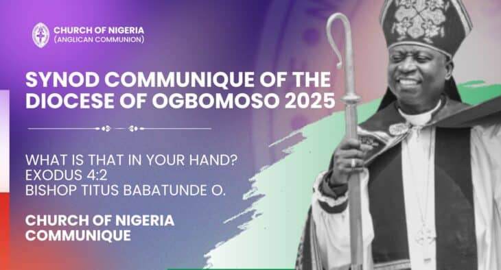 Communique from the Third Session of the Sixth Synod of the Anglican Diocese of Ogbomoso (2025)
